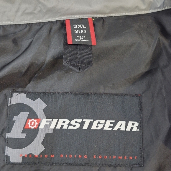 Firstgear Men's Gray/Black Motorcycle Splash Rain Stowable Rain Jacket - Size 3X - Picture 11 of 14